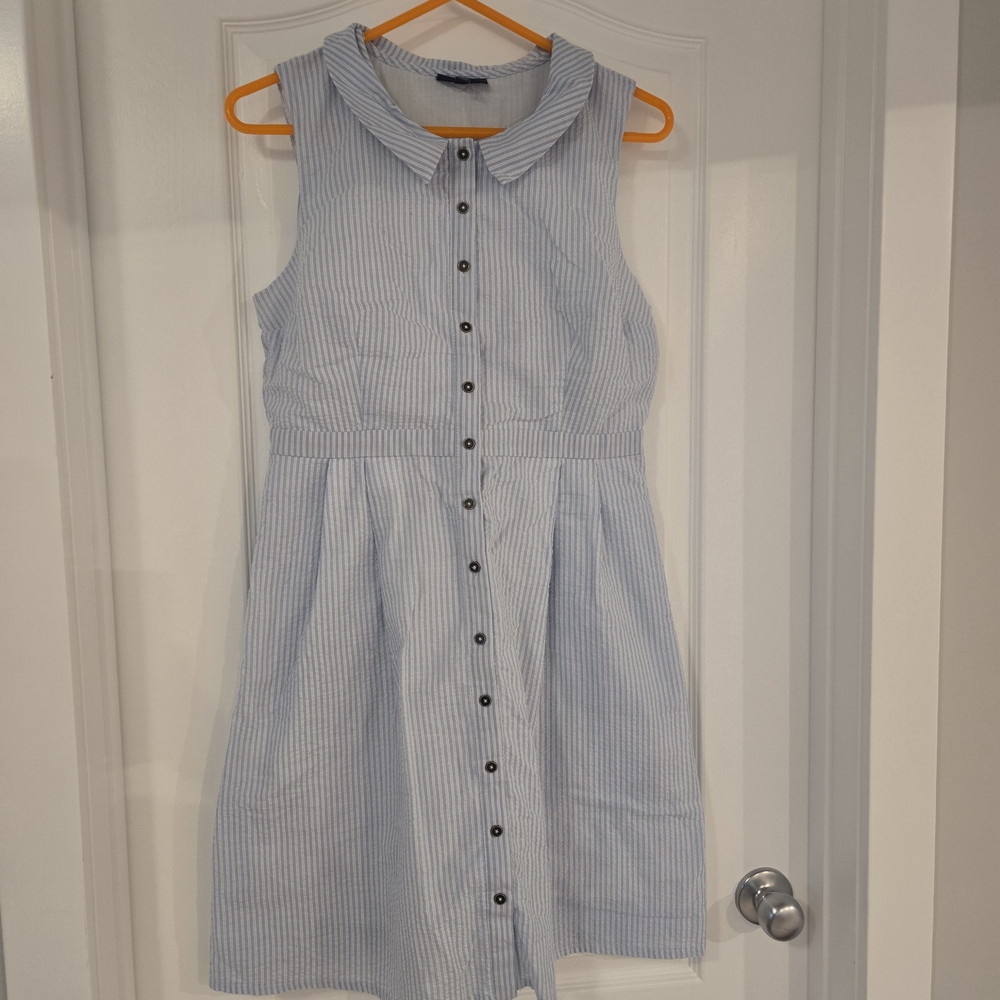 Modcloth Blue Striped Dress